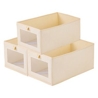 Storage Cube Fabric Storage Bin for Shelves Closet 3 Packs Collapsible Storage Basket for Clothes