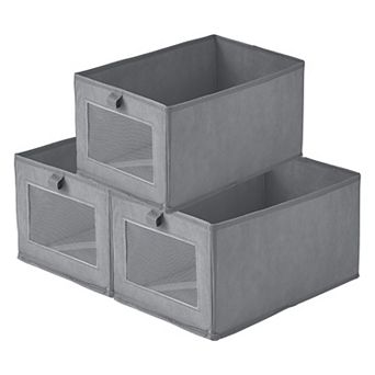 Storage Cube Fabric Storage Bin for Shelves Closet 3 Packs Collapsible Storage Basket for Clothes