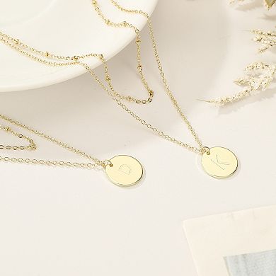1Pc Gold-Plated Initial Necklace for Women