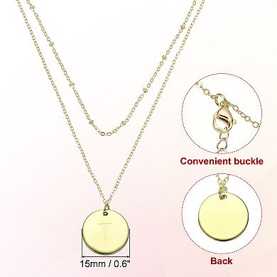 1Pc Gold-Plated Initial Necklace for Women