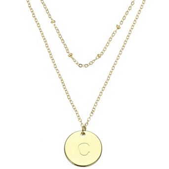 1 pc Gold-Plated Initial Necklace for Women