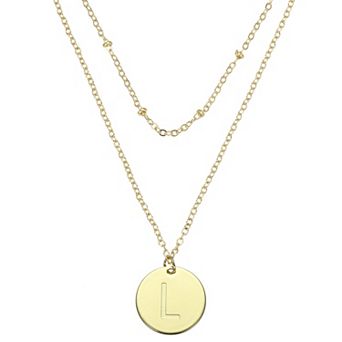 1 pc Gold-Plated Initial Necklace for Women