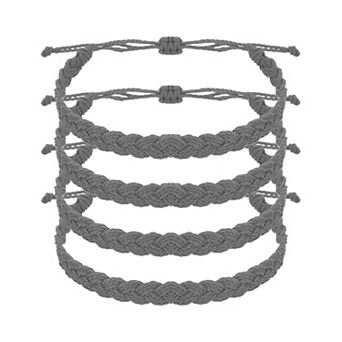 4 pc Braided Rope Bracelet, Adjustable Woven String Bracelets Summer Beach Ankle Handmade String