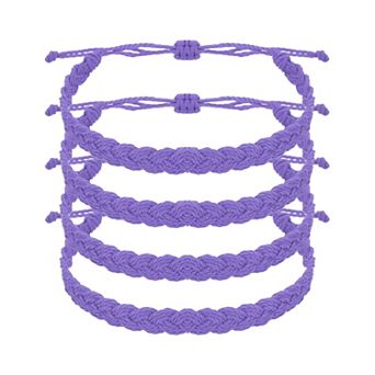 4 pc Braided Rope Bracelet, Adjustable Woven String Bracelets Summer Beach Ankle Handmade String