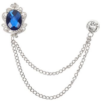 1 pc Gem Hanging Chain Brooch Pins, Gem Brooch