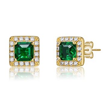 Classy Halo Square Stud Earrings