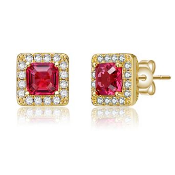 Classy Halo Square Stud Earrings