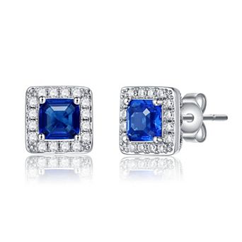 Classy Halo Square Stud Earrings