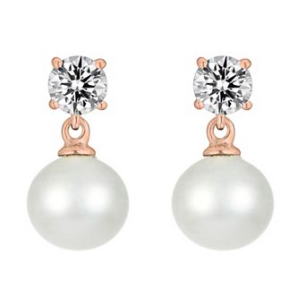 Sterling Silver with Colored Pearl Drop Earrings