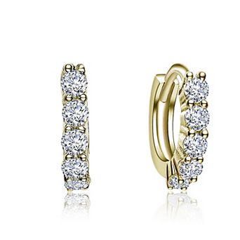 Elegant Cubic Zirconia Huggie Hoop Earrings