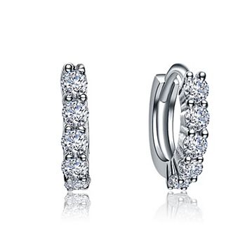Elegant Cubic Zirconia Huggie Hoop Earrings