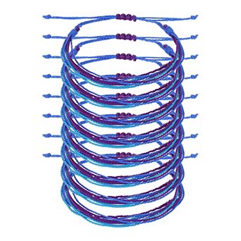 8 pc Braided Rope Bracelet, Adjustable Woven String Bracelets Boho Wax Rope Anklets Stylish Accessory