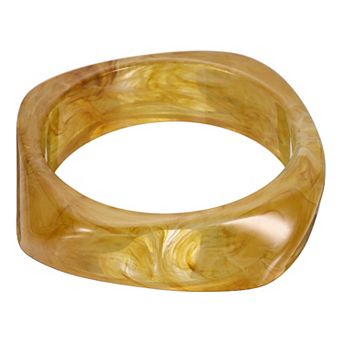 Chunky Irregular Acrylic Resin Bangle Bracelet, Cuff Wide Geometric Bangles Tortoiseshell Wristband
