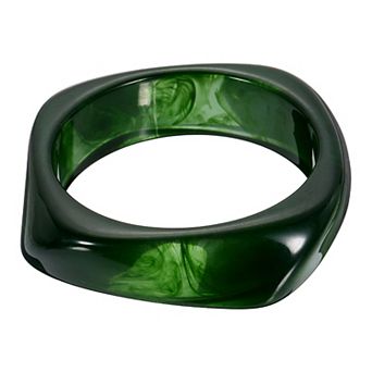 Chunky Irregular Acrylic Resin Bangle Bracelet, Cuff Wide Geometric Bangles Tortoiseshell Wristband