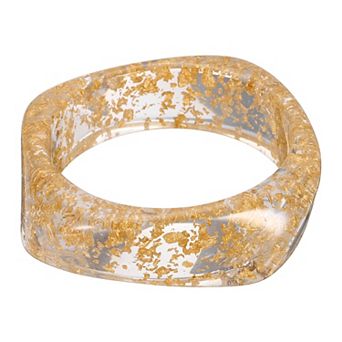 Chunky Irregular Acrylic Resin Bangle Bracelet, Cuff Wide Geometric Bangles Tortoiseshell Wristband
