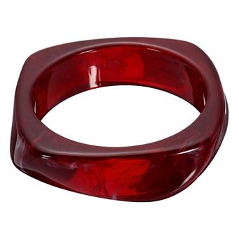 Chunky Irregular Acrylic Resin Bangle Bracelet, Cuff Wide Geometric Bangles Tortoiseshell Wristband