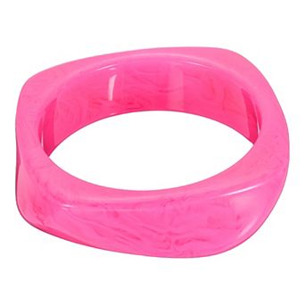 Chunky Irregular Acrylic Resin Bangle Bracelet, Cuff Wide Geometric Bangles Tortoiseshell Wristband