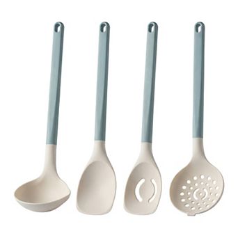 4 pc Cooking Utensil Set Silicone Kitchen Utensils Cooking Spoon Spatula Spoon Ladle