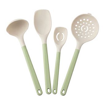 4 pc Cooking Utensil Set Silicone Kitchen Utensils Cooking Spoon Spatula Spoon Ladle