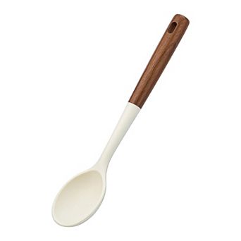 1 pc Silicone Spoon Gentle on Non Stick Pans Heat Resistant Handle Perfect for Daily Home Cooking