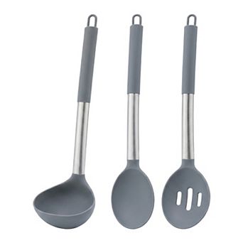3 pc Cooking Utensil Set Silicone Kitchen Utensils Cooking Spoon for Non Stick Cookware