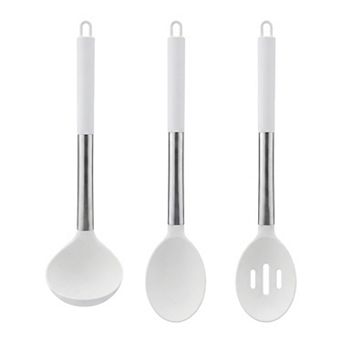 3 pc Cooking Utensil Set Silicone Kitchen Utensils Cooking Spoon for Non Stick Cookware