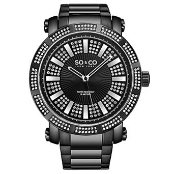 Madison 5563 50mm Crystal Watch with Stainless Steel Strap