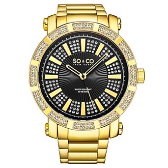 Madison 5563 50mm Crystal Watch with Stainless Steel Strap
