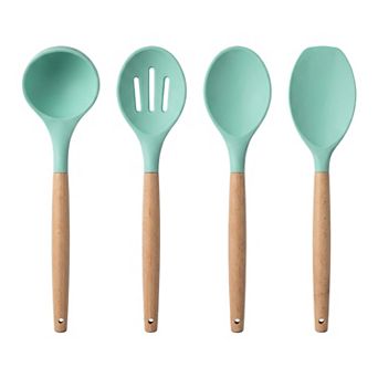 4 pc Cooking Utensil Set Stainless Steel Kitchen Utensils Cooking Spoon for Non Stick Cookware