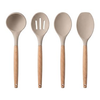 4 pc Cooking Utensil Set Stainless Steel Kitchen Utensils Cooking Spoon for Non Stick Cookware