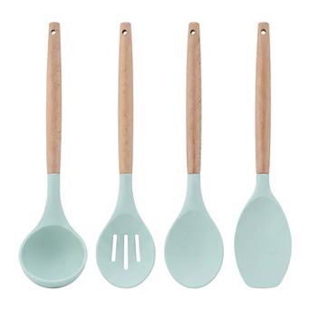 4 pc Cooking Utensil Set Stainless Steel Kitchen Utensils Cooking Spoon for Non Stick Cookware
