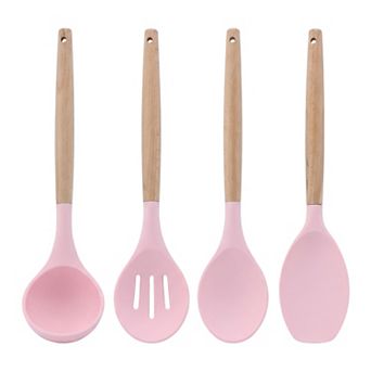 4 pc Cooking Utensil Set Stainless Steel Kitchen Utensils Cooking Spoon for Non Stick Cookware