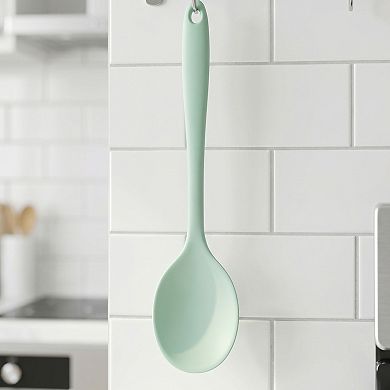 1 Pcs Cooking Spoon Silicone for Non Stick Cookware Heat Resistant Kitchen Spoon Utensil for Home
