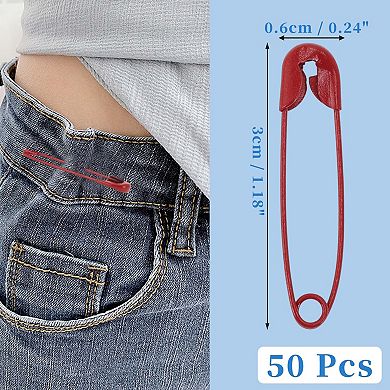 50 Pcs Safety Pins Iron for Craft Badge DIY