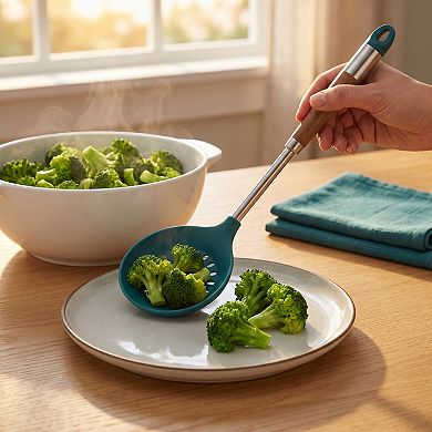 1 Pcs Cooking Spoon Silicone Spoon for Non Stick Cookware Heat Resistant Kitchen Spoon