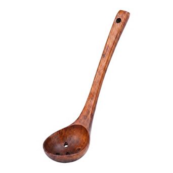Cooking Spoon Brown Wood Spoon for Non Stick Cookware Heat Resistant Kitchen Spoon