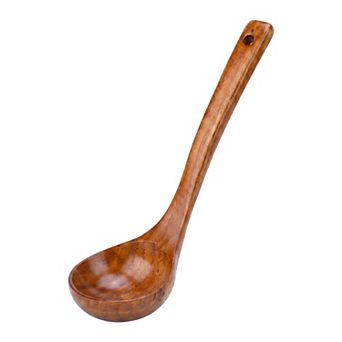 Cooking Spoon Brown Wood Spoon for Non Stick Cookware Heat Resistant Kitchen Spoon