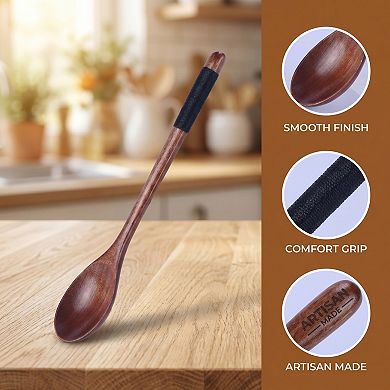 Cooking Utensil Set Wood Kitchen Utensils Cooking Spoons for Non Stick Cookware