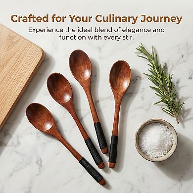 Cooking Utensil Set Wood Kitchen Utensils Cooking Spoons for Non Stick Cookware