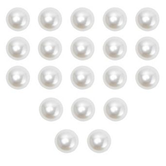 20 pc Brooch White Faux Pearl No Sewing Required Tack Pin for Various Outfits White