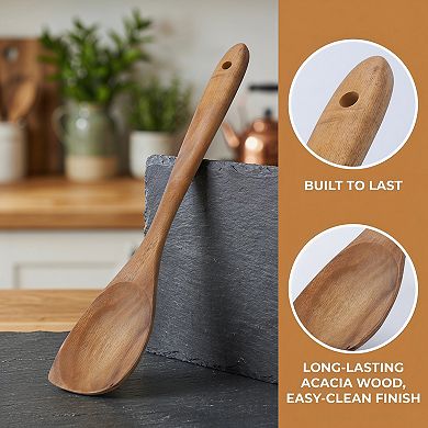 Wood Spoon Scratch Proof for Non Stick Pans Heat Resistant Everyday Kitchen Essential for Home