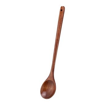 1 pc Wood Spoon Gentle on Non Stick Pans Heat Resistant Handle Perfect for Daily Home Cooking