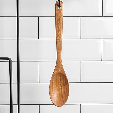 1 Pcs Wood Spoon Non Stick Safe & Heat Resistant Essential Kitchen Tool for Home Cooks