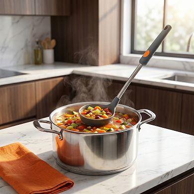 1 Pc Silicone Spoon Non Stick Safe & Heat Resistant Essential Kitchen Tool 13.8x3.5in