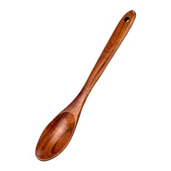 1 pc Wood Spoon Non Stick Safe & Heat Resistant Essential Kitchen Tool 11.4x1.8in