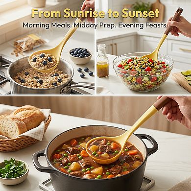 1 Pc Silicone Spoon Non Stick Safe & Heat Resistant Essential Kitchen Tool for Home Cooks
