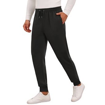 Men's Casual Solid Color Drawstring Waist Workout Joggers Sweatpants