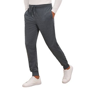 Men's Casual Solid Color Drawstring Waist Workout Joggers Sweatpants