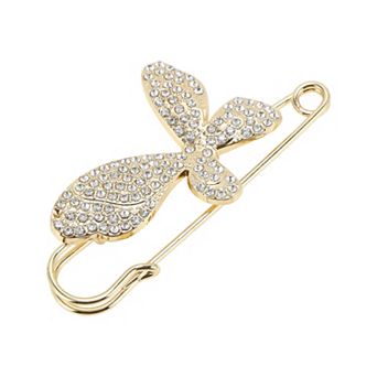 1 pc Brooch Butterfly Safety Pin for Women Gold Tone