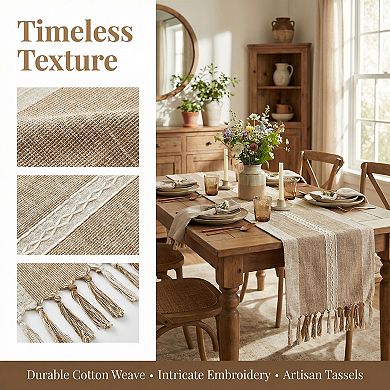 Table Runner for Kitchen Decor Home Decorations Tassel Polyester Kitchen Runner for Table